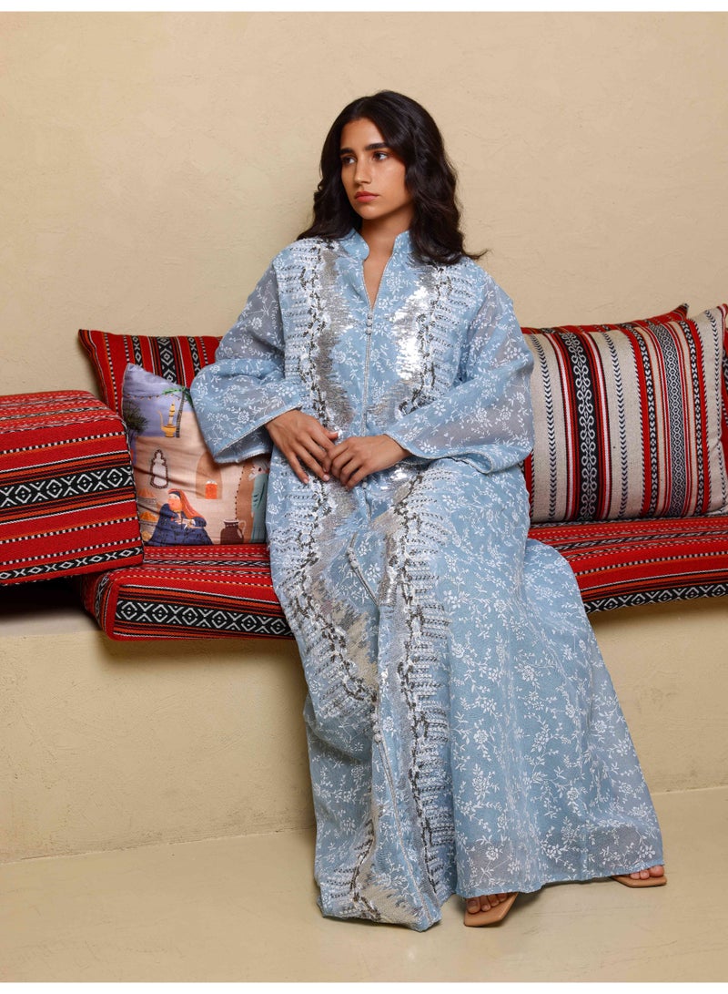 اكسا جلابية اككسا نور IK4034 ازرق - Image 1